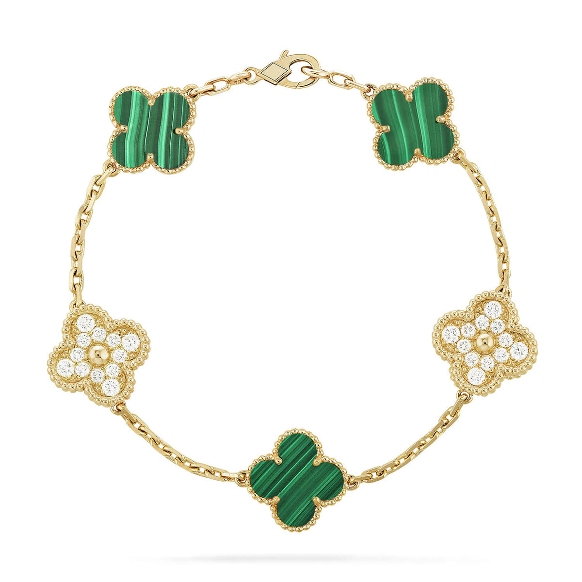 [Imperial]Neue CLOVER 5 MOTIV MALACHIT ARMREIF-KOLLEKTION
