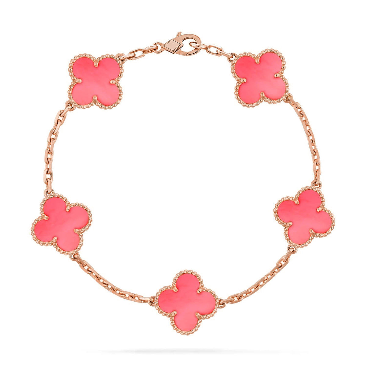 [Imperial]Neue CLOVER 5 MOTIFS PINK MOP ARMBAND KOLLEKTION