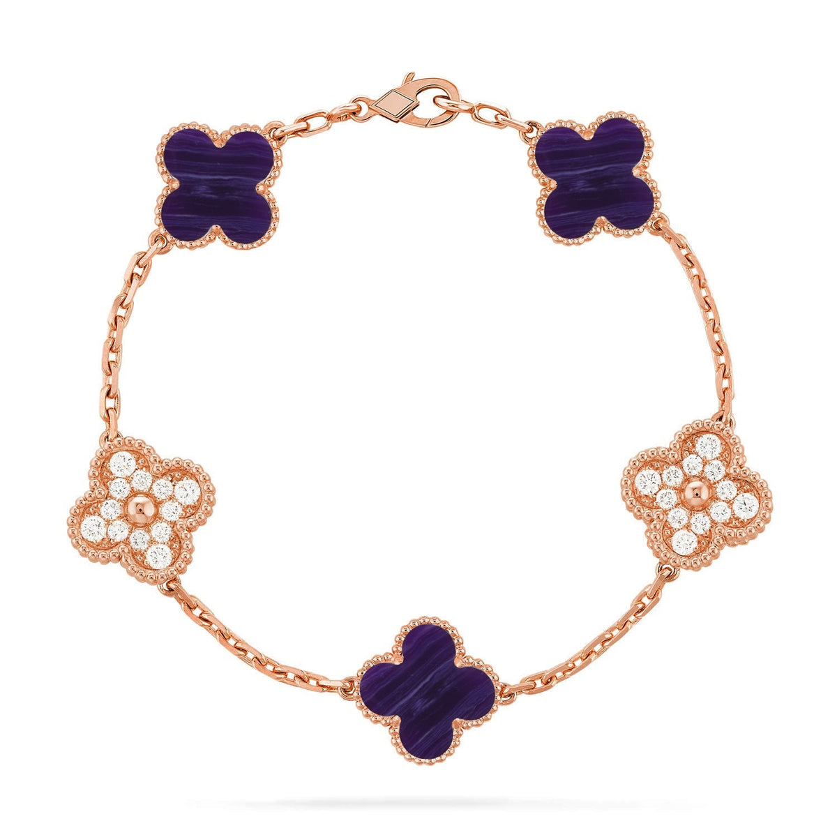 [Imperial]NEUE CLOVER 5 MOTIV LILA STREIFEN ARMBANDKOLLEKTION