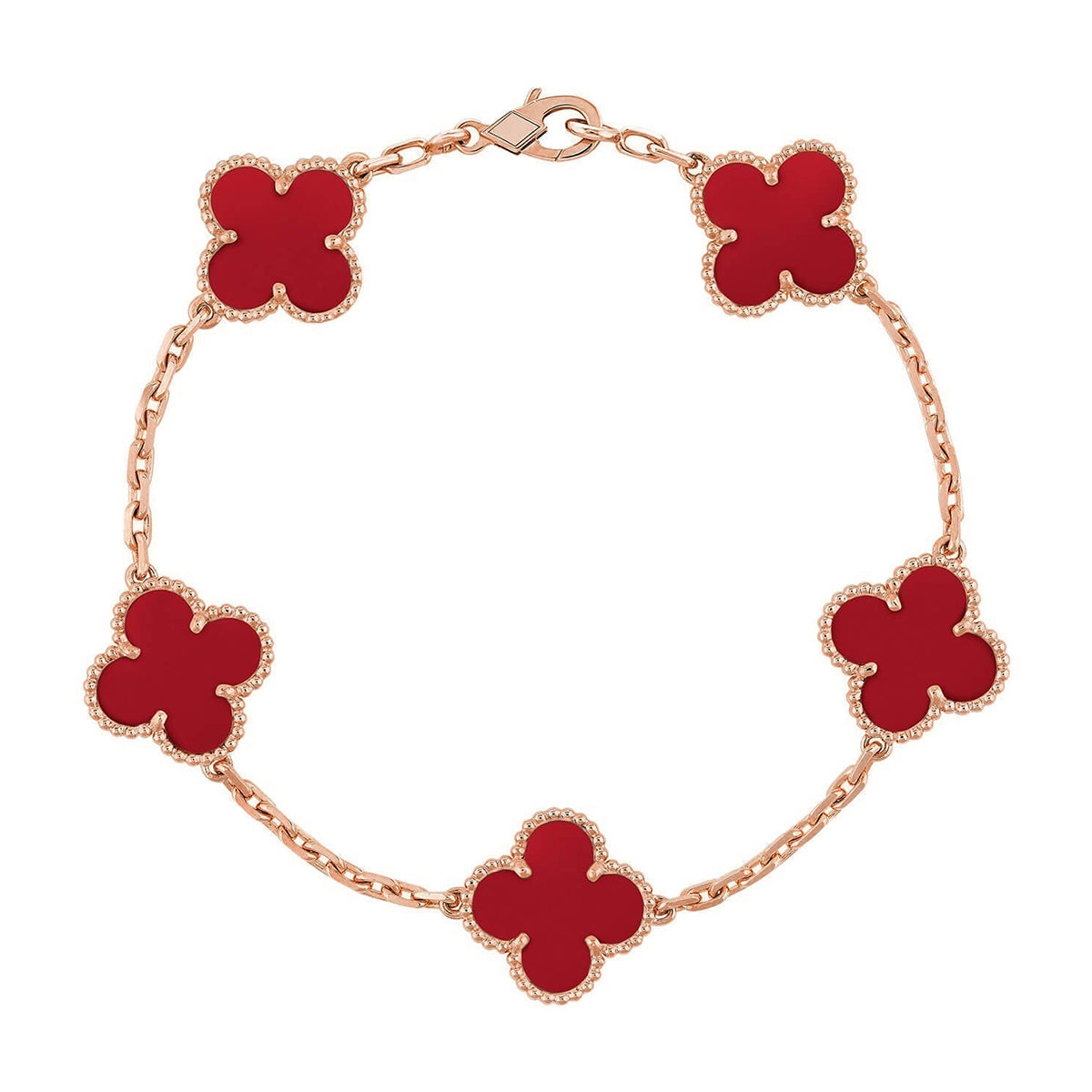 ```json
{
  "text": "[Imperial]Neue CLOVER 5 MOTIV ROTE KORALLEN ARMBAND KOLLEKTION"
}
```
