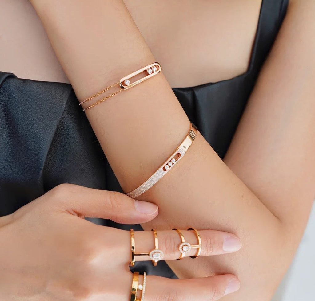 [Imperial] Move Noa Roségold Pavé Diamant Armreif