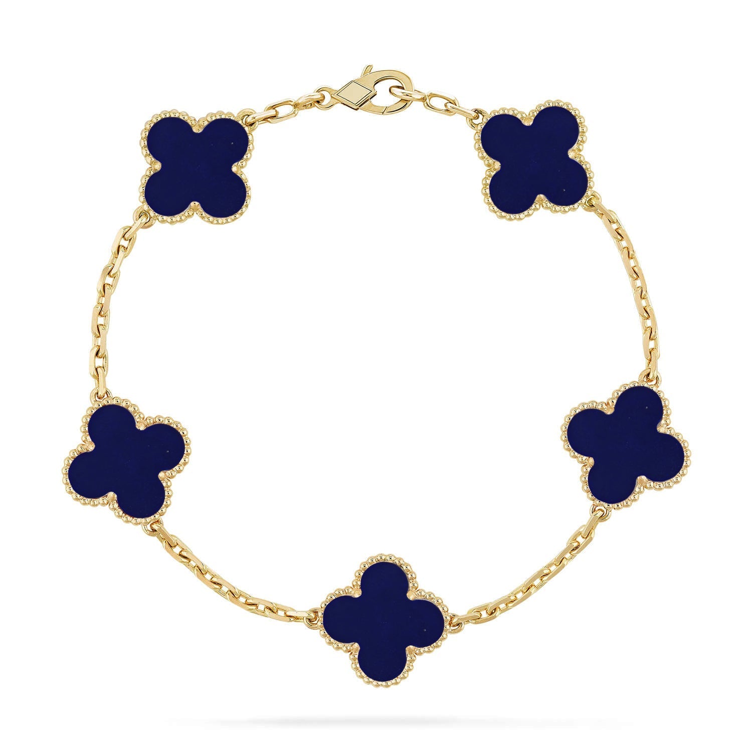 [Imperial]Nueva COLECCIÓN DE BRAZALETE TREBOL 5 MOTIVOS LAPISLAZULI