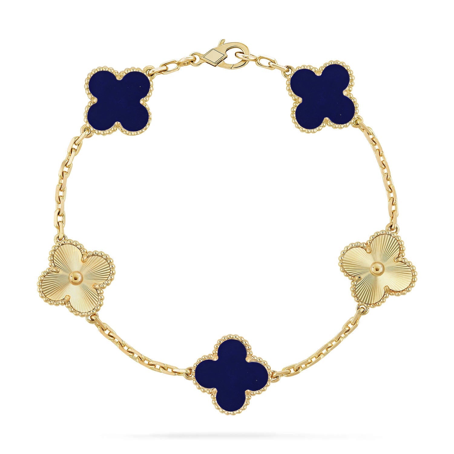 [Imperial]Nueva COLECCIÓN DE BRAZALETE TREBOL 5 MOTIVOS LAPISLAZULI