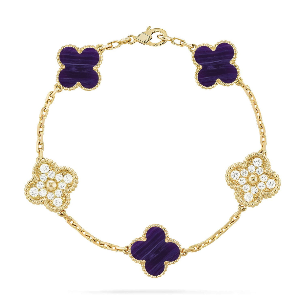 [Imperial]NEUE CLOVER 5 MOTIV LILA STREIFEN ARMBANDKOLLEKTION