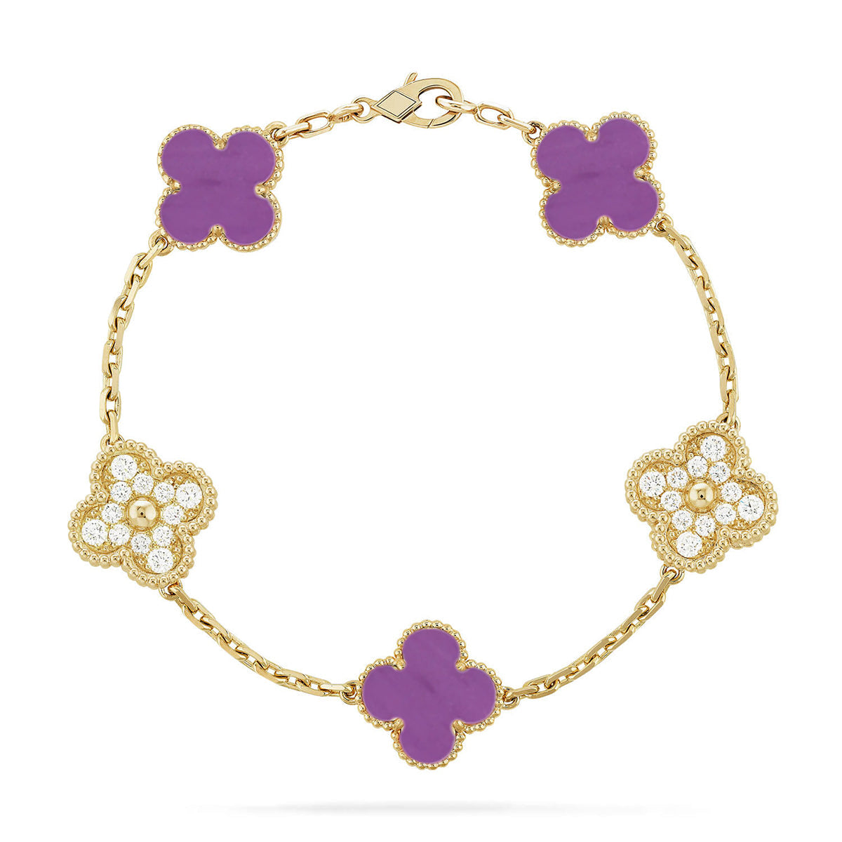 [Imperial]Neue CLOVER 5 MOTIF VIOLET ARMBAND KOLLEKTION