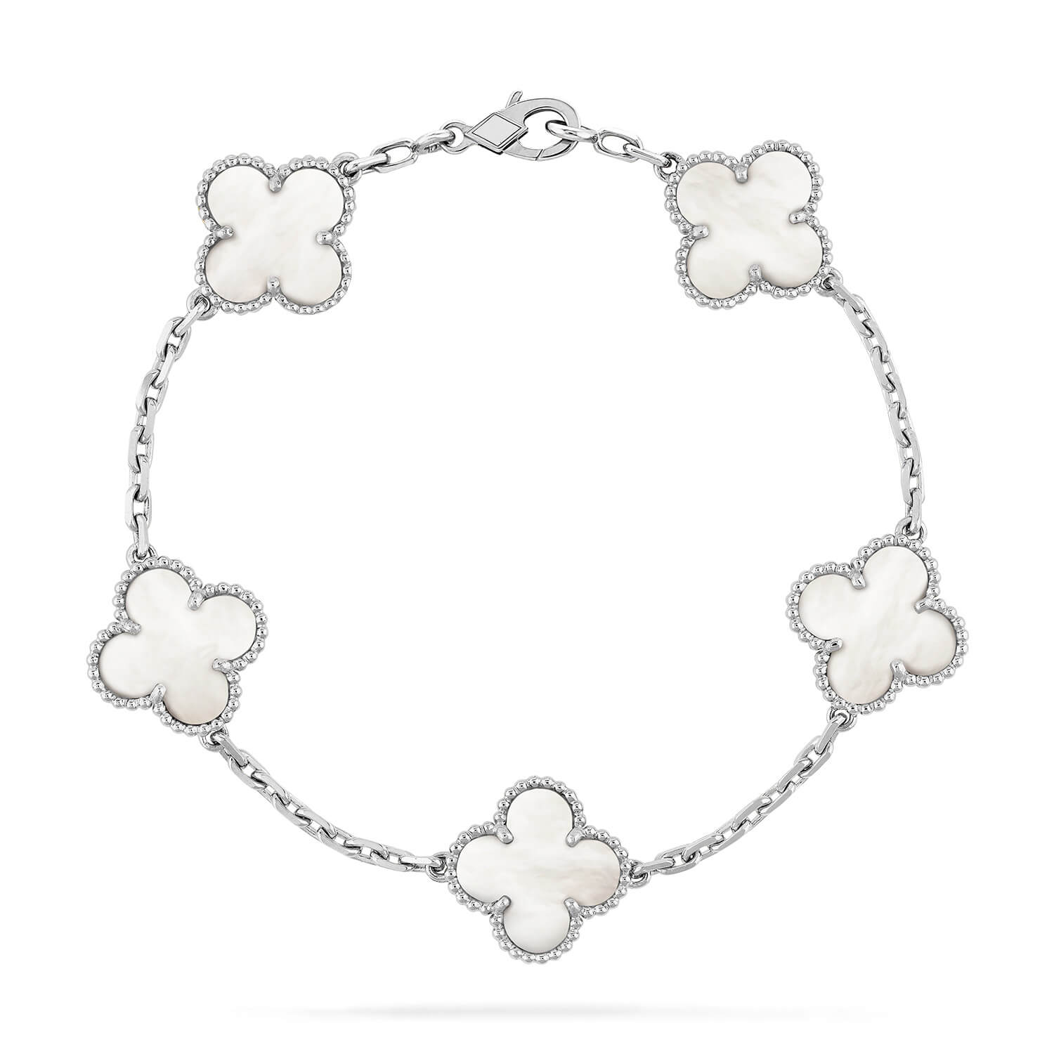 ¡®Imperial¡¯CLOVER SILVER MOP 5 MOTIF BRACELET