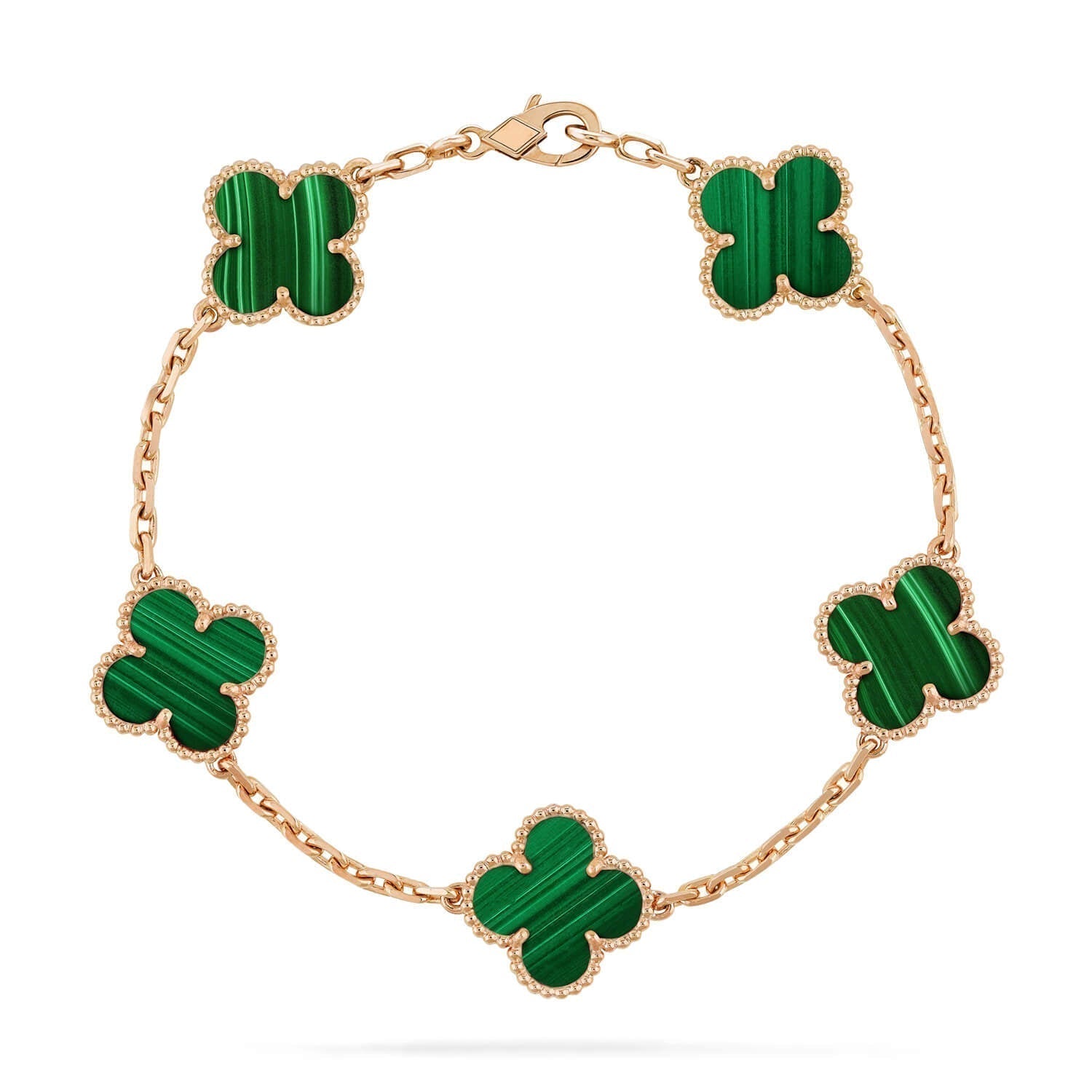 ¡®Imperial¡¯CLOVER 5 MOTIFS MALACHITE BRACELET