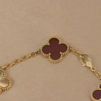 ¡®Imperial¡¯CLOVER  5 MOTIFS CARNELIAN GOLD BRACELET