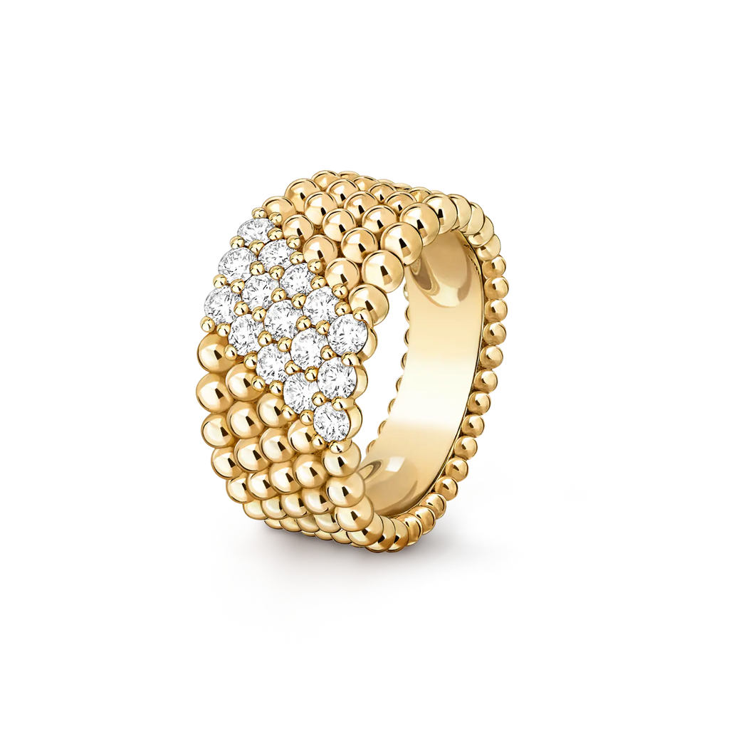[Imperial] PERLEE DIAMANT RING, 5-REIHIGES DIAMANTEN-SET-DESIGN