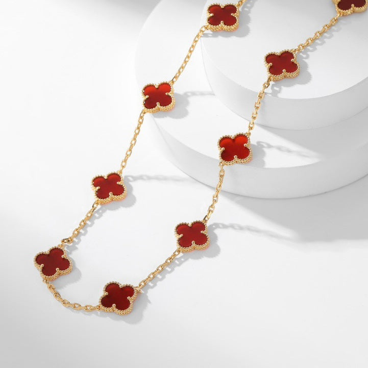 ¡®Imperial¡¯CLOVER 10 MOTIFS CARNELIAN NECKLACE