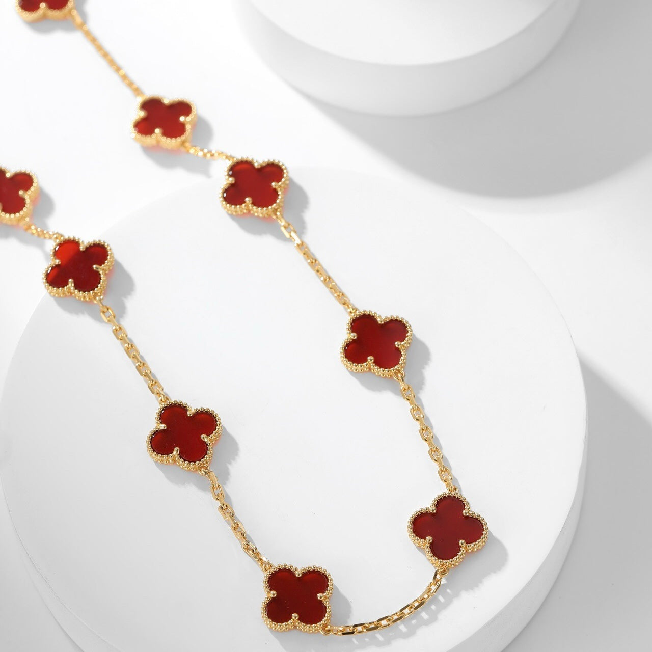 ¡®Imperial¡¯CLOVER 10 MOTIFS CARNELIAN NECKLACE