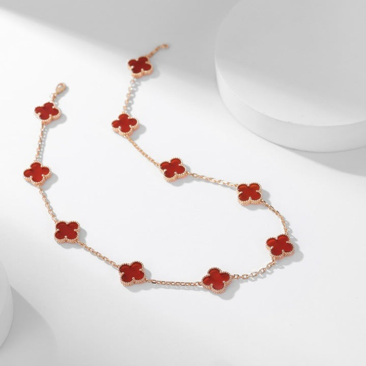 ¡®Imperial¡¯CLOVER 10 MOTIFS CARNELIAN NECKLACE