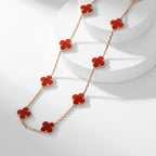¡®Imperial¡¯CLOVER 10 MOTIFS CARNELIAN NECKLACE