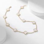 ¡®Imperial¡¯CLOVER 10 MOTIFS WHITE MOTHER OF PEARL NECKLACE