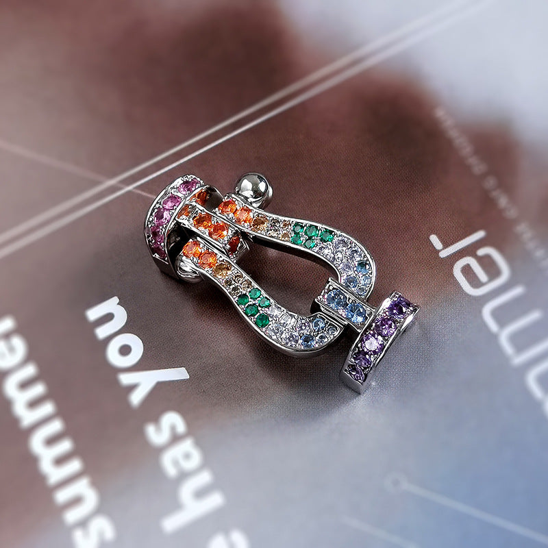 ¡®Imperial¡¯FORC LARGE HORSESHOE  COLORED DIAMOND BRACELET SILVER