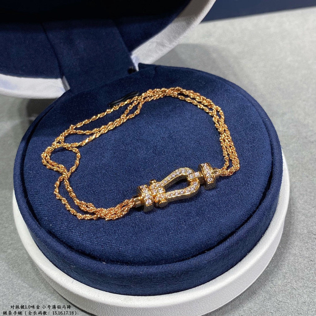 ¡®Imperial¡¯FORCE SMALL HORSESHOE  DIAMOND CHAIN ROPE BRACELET