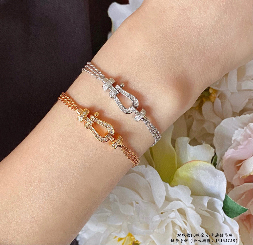 ¡®Imperial¡¯FORCE SMALL HORSESHOE  DIAMOND CHAIN ROPE BRACELET