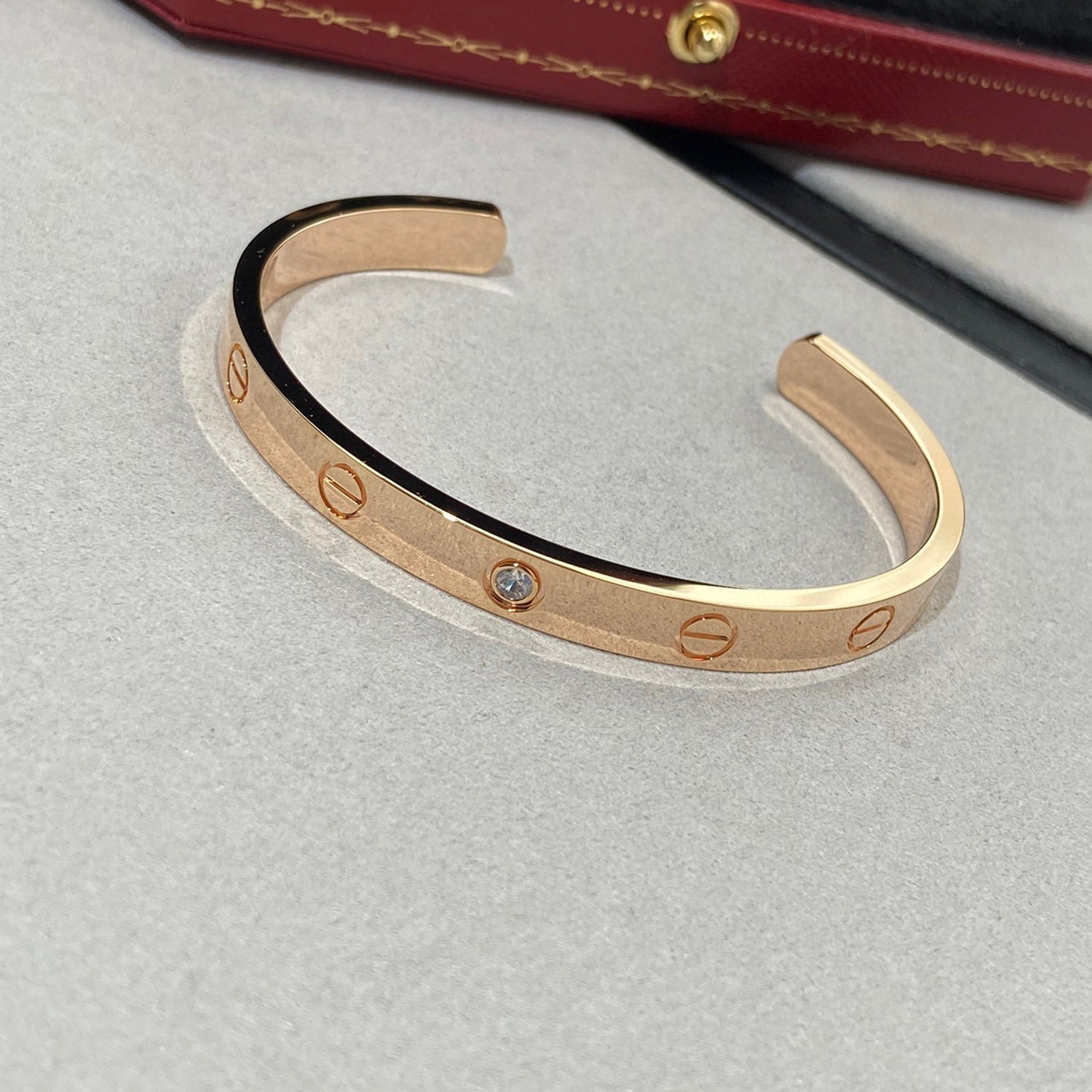 ¡®Imperial¡¯LOVE BRACELET 6.1MM 1 DIAMOND OPEN CUFF