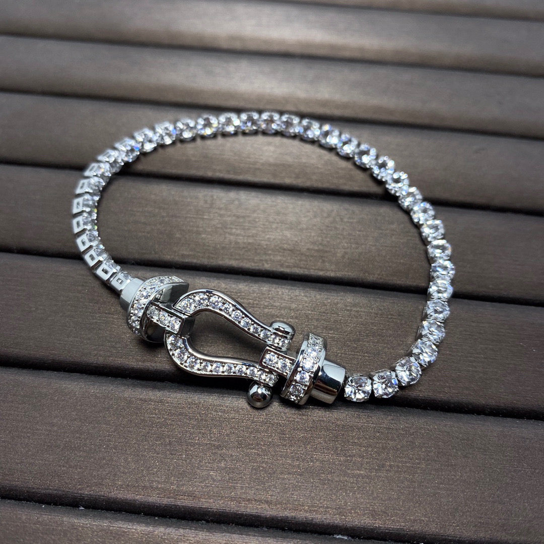 ¡®Imperial¡¯FORCE  LARGE HORSESHOE FULL DIAMOND TENNIS BRACELET