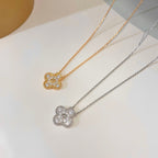 ¡®Imperial¡¯CLOVER 15MM DIAMOND SINGLE FLOWER NECKLACE