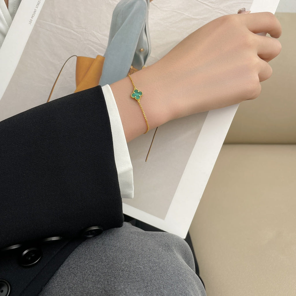 ¡®Imperial¡¯CLOVER BRACELET MALACHITE 1 MOTIF