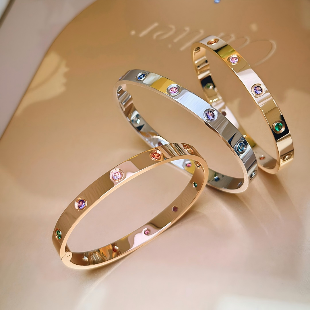 [Imperial] 2026 REGENBOGEN LIEBE ARMBAND 6.1MM  10 DIAMANTEN
