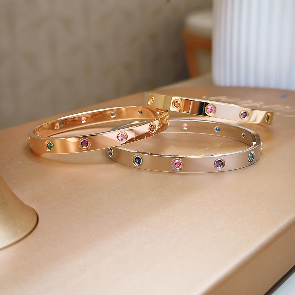 [Imperial] 2026 REGENBOGEN LIEBE ARMBAND 6.1MM  10 DIAMANTEN