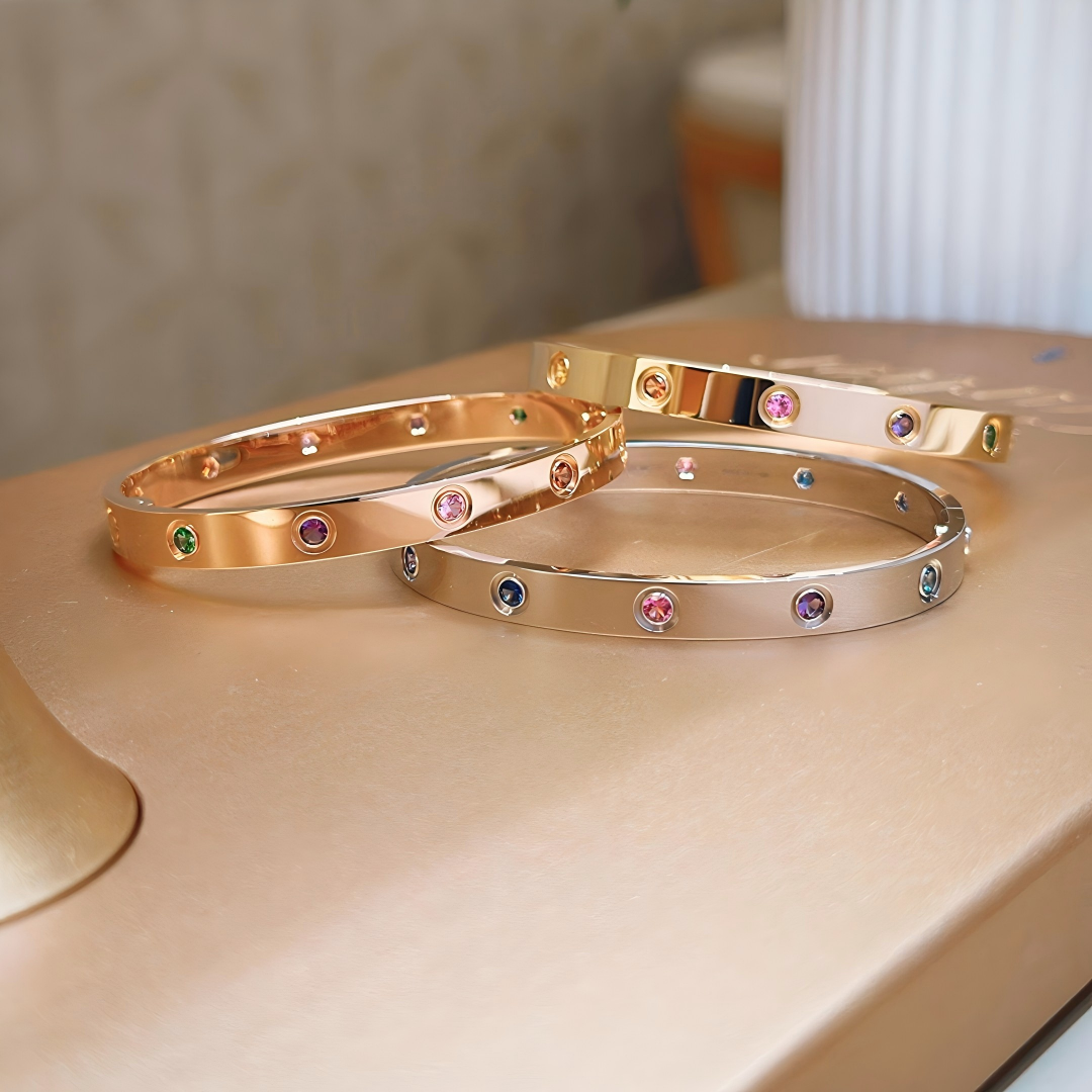 [Imperial] 2026 REGENBOGEN LIEBE ARMBAND 6.1MM  10 DIAMANTEN