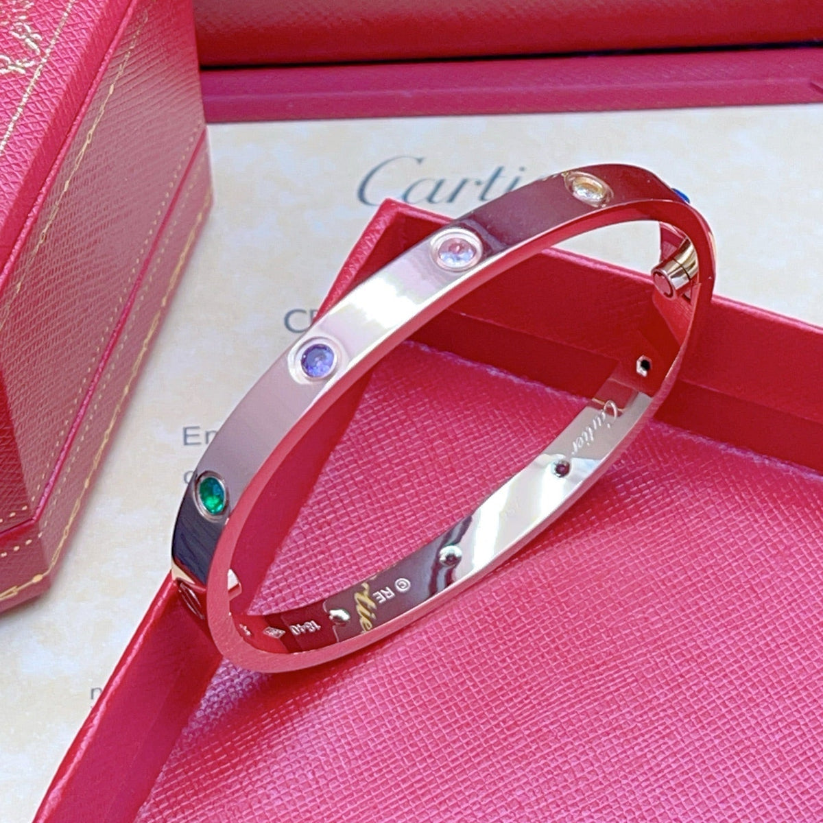 [Imperial] 2026 REGENBOGEN LIEBE ARMBAND 6.1MM  10 DIAMANTEN