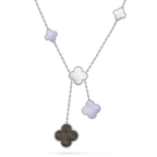 ¡®Imperial¡¯CLOVER MOP CHALCEDONY NECKLACE SILVER 6 MOTIF