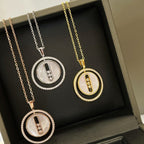 [Imperial] LUCKY MOVE MM NACRE BLANCHE DIAMOND NECKLACE