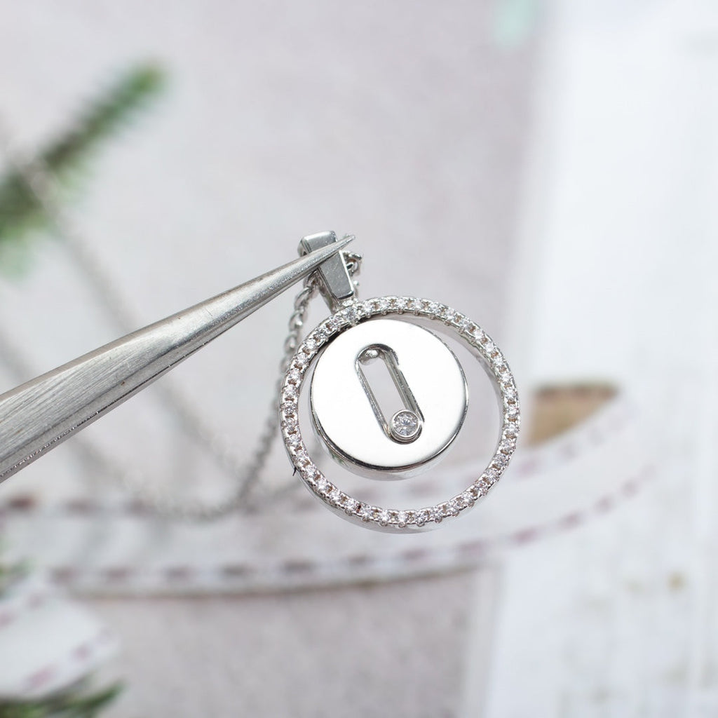 [Imperial] LUCKY MOVE PM NECKLACE SILVER DIAMOND