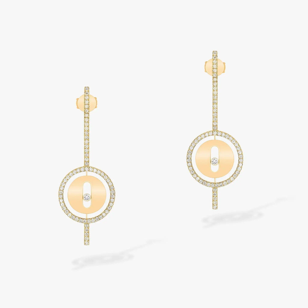 [Imperial] LUCKY MOVE ARROW PINK GOLD DIAMOND EARRINGS