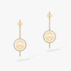 [Imperial] LUCKY MOVE ARROW PINK GOLD DIAMOND EARRINGS