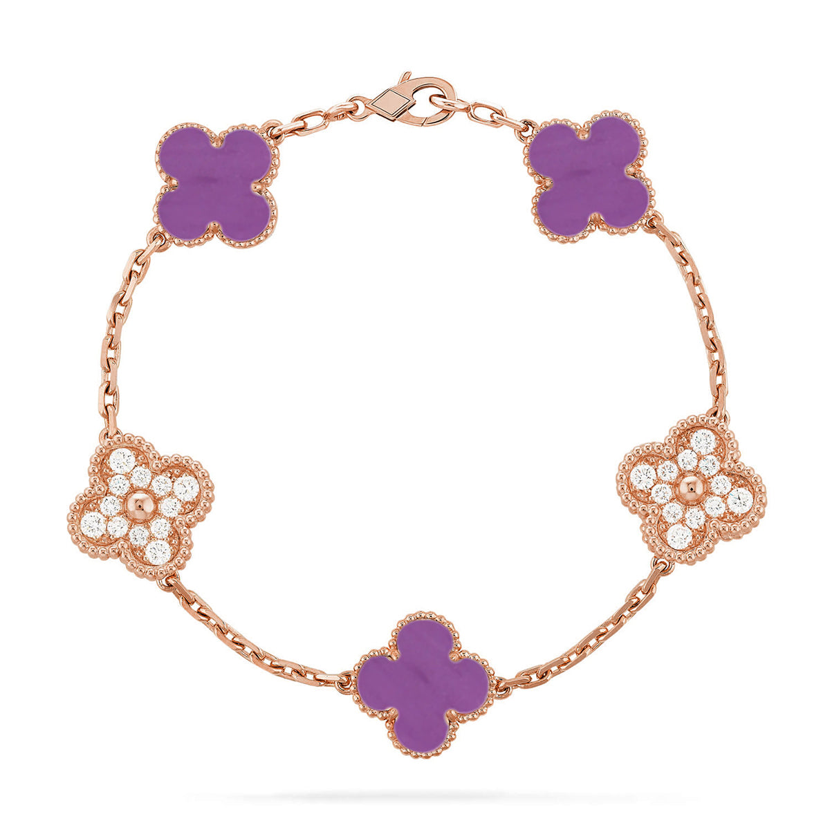 [Imperial]Neue CLOVER 5 MOTIF VIOLET ARMBAND KOLLEKTION
