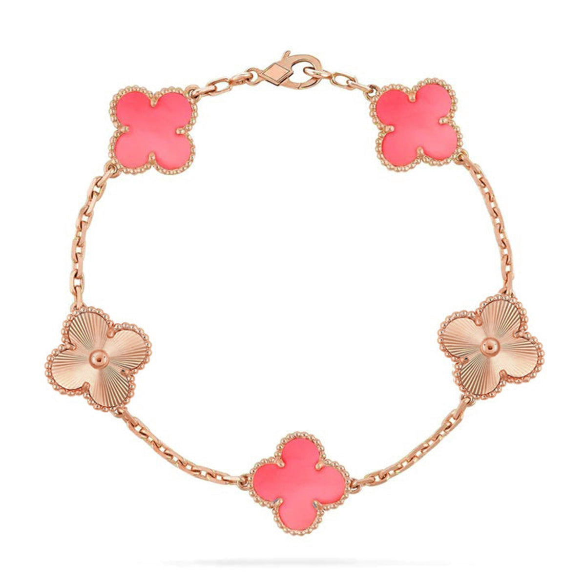[Imperial]Neue CLOVER 5 MOTIFS PINK MOP ARMBAND KOLLEKTION