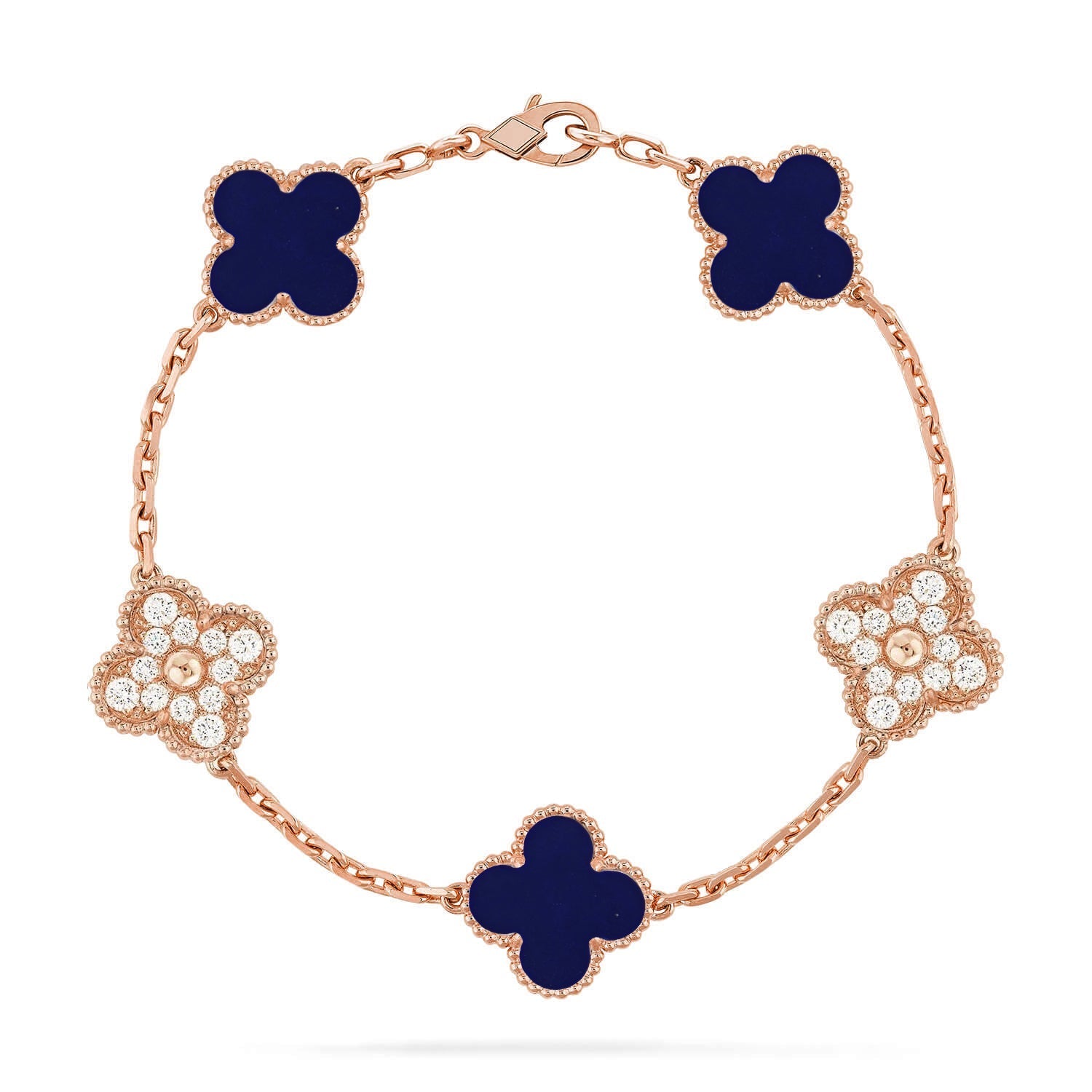 [Imperial]Nueva COLECCIÓN DE BRAZALETE TREBOL 5 MOTIVOS LAPISLAZULI