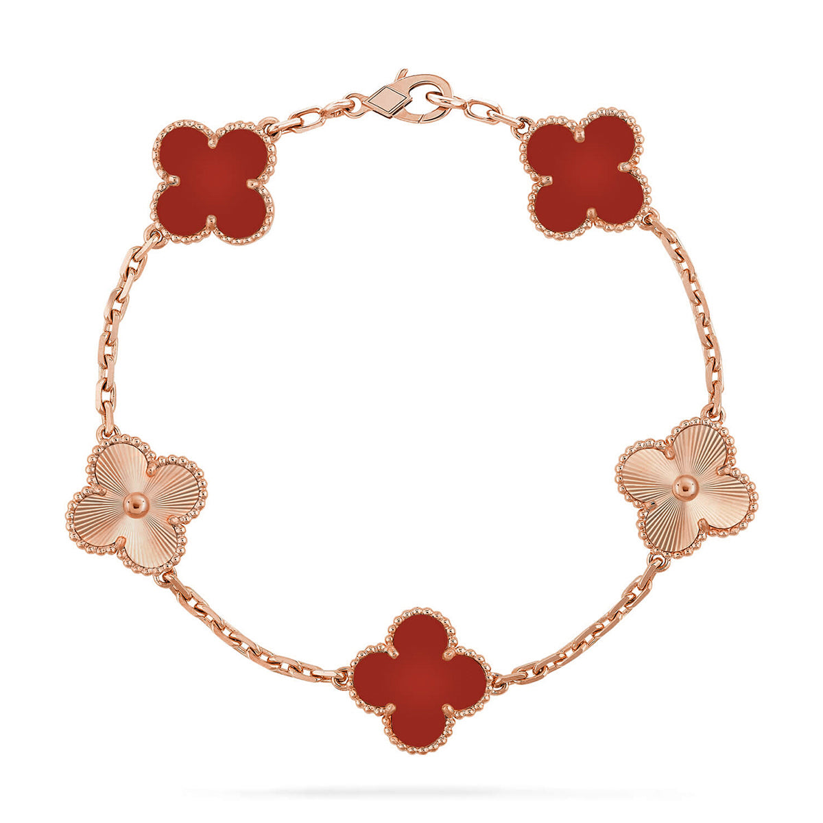```json
{
  "text": "[Imperial]Neue CLOVER 5 MOTIV ROTE KORALLEN ARMBAND KOLLEKTION"
}
```