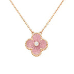 ¡®Imperial¡¯CLOVER 15MM DIAMOND RHODONITE NECKLACE
