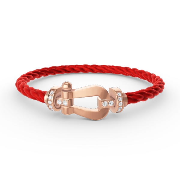 ¡®Imperial¡¯FORCE LARGE HORSESHOE HALF DIAMOND BRACELET ROSE GOLD