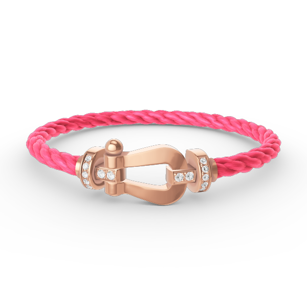 ¡®Imperial¡¯FORCE LARGE HORSESHOE HALF DIAMOND BRACELET ROSE GOLD