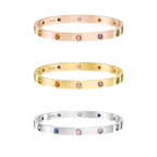 [Imperial] 2026 REGENBOGEN LIEBE ARMBAND 6.1MM  10 DIAMANTEN