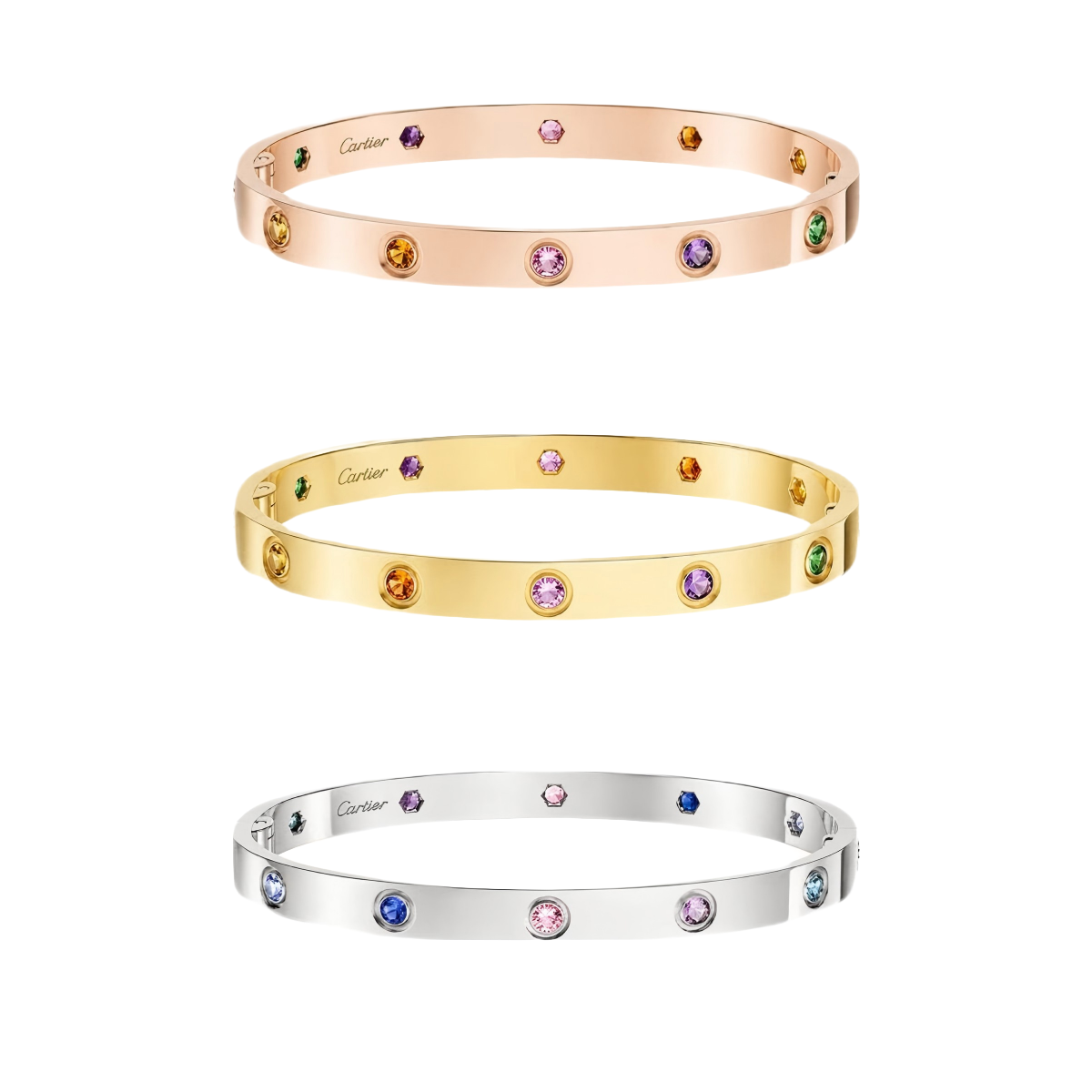 [Imperial] 2026 REGENBOGEN LIEBE ARMBAND 6.1MM  10 DIAMANTEN