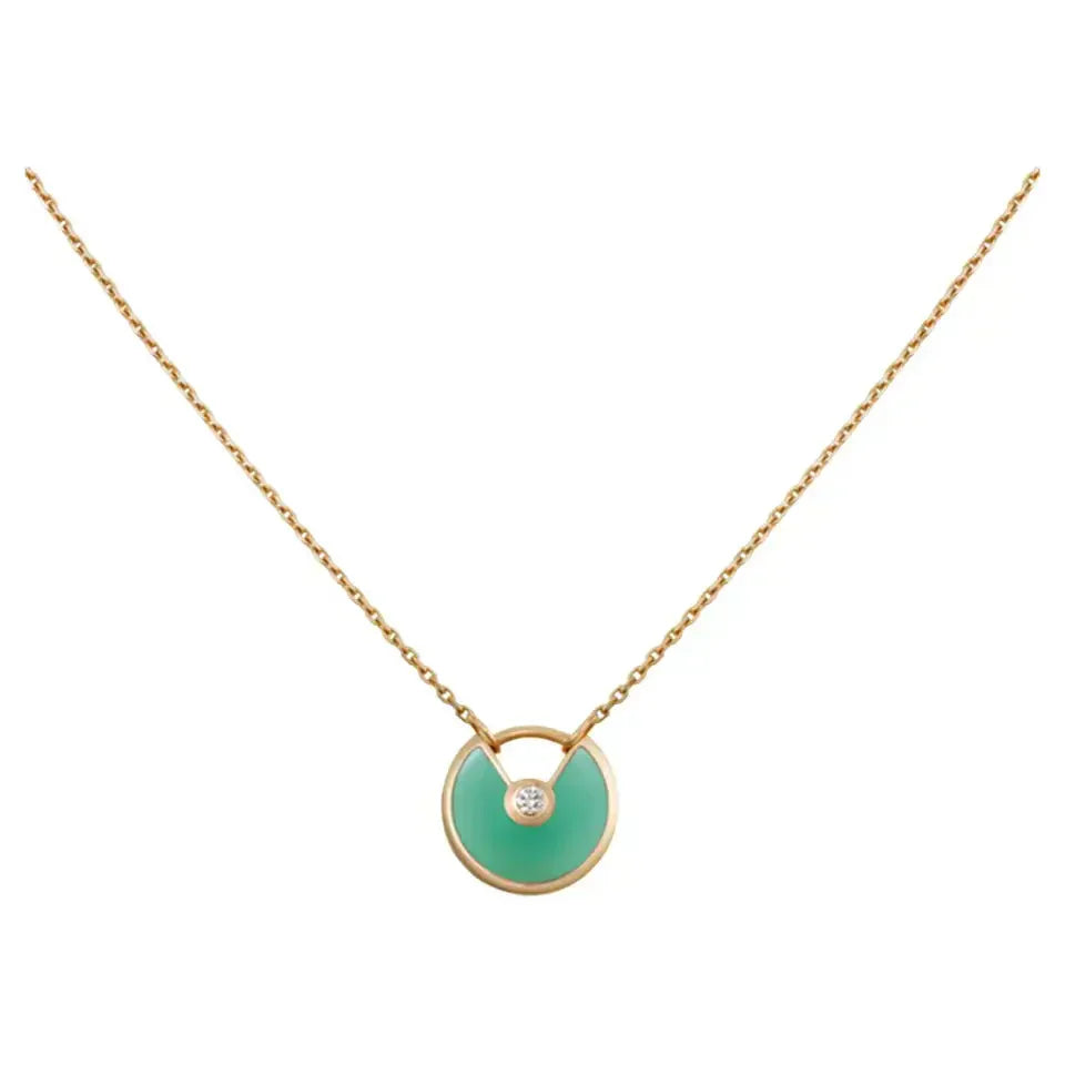 ¡®Imperial¡¯AMULETTE GOLD MALACHITE NECKLACE