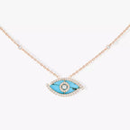 [Imperial] Lucky Eye Diamantkette in Roségold und Türkis