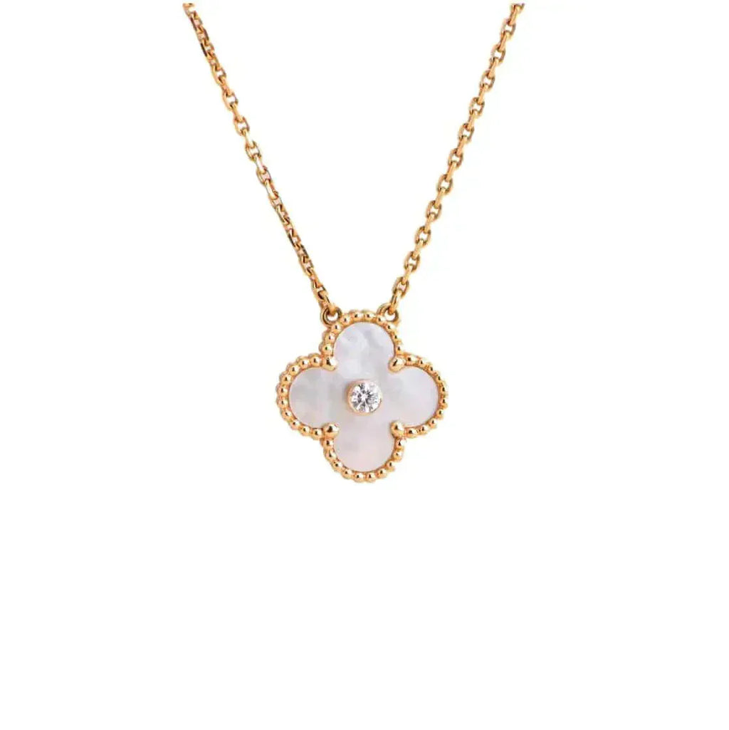¡®Imperial¡¯CLOVER 15MM DIAMOND WHITE FRITILLARIA NECKLACE