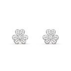 ¡®Imperial¡¯FRIVOLE SILVER FLOWER DIAMOND EARRINGS