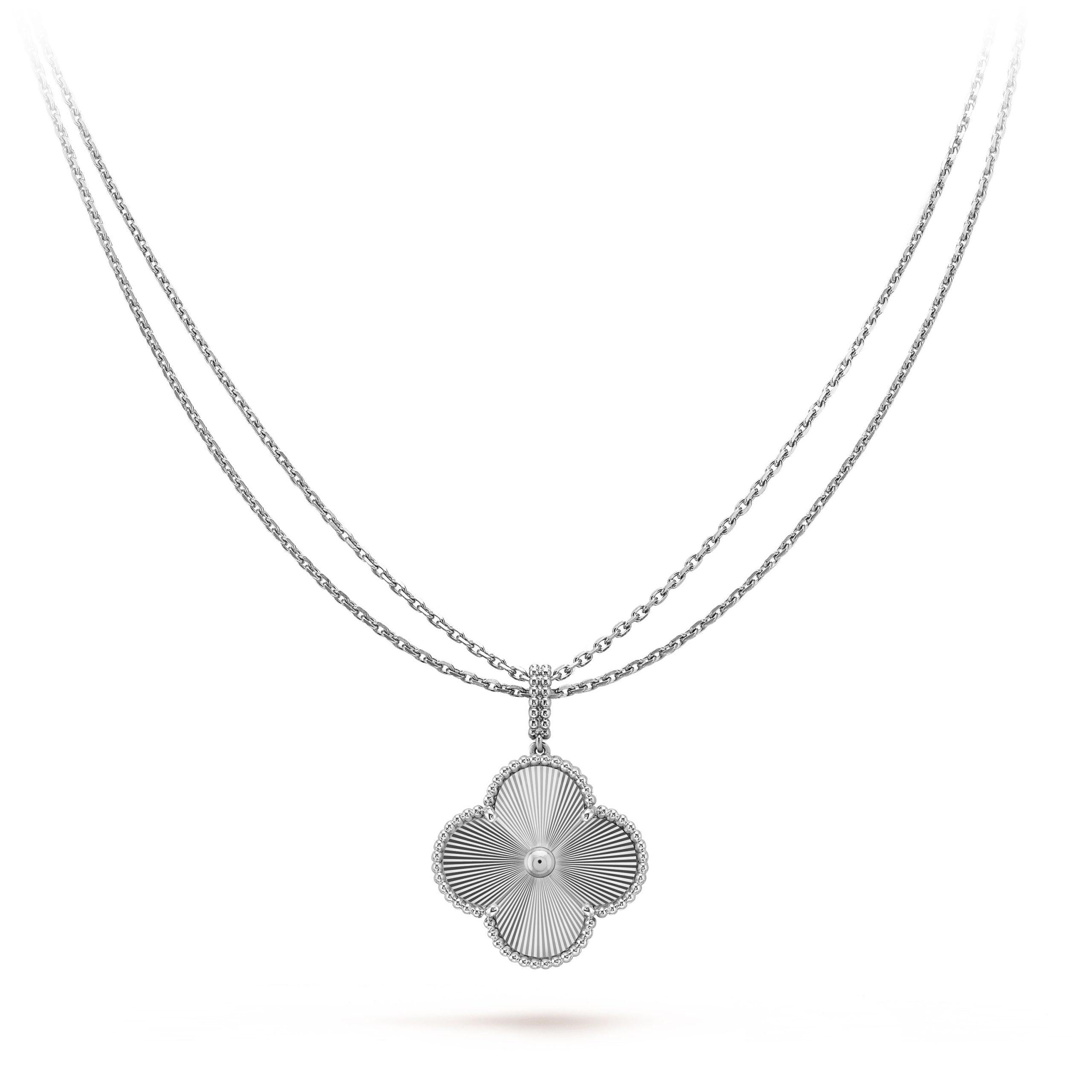 ¡®Imperial¡¯CLOVER 25MM SILVER BIG CLOVER NECKLACE