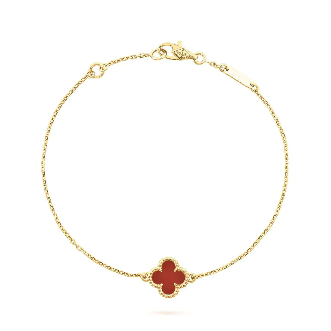 ¡®Imperial¡¯CLOVER  CARNELIAN SINGLE FLOWER BRACELET