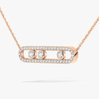[Imperial]  ムーブ パヴェ ローズゴールド ダイヤモンド ネックレス